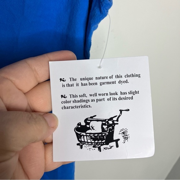 Collections etc. blue snap front vest 100% cotton new with tags - Picture 3 of 4